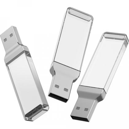 Карта памяти USB Flash 2.0 16 Gb ZC-005, пластик, метал, серебристый/оранжевый