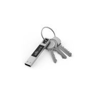 Карта памяти USB Flash 2.0 16 Gb ZC-010, метал, серебристый/красный