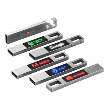 Карта памяти USB Flash 2.0 16 Gb ZC-010, метал, серебристый/синий