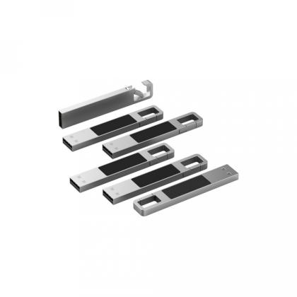 Карта памяти USB Flash 2.0 16 Gb ZC-010, метал, серебристый/синий