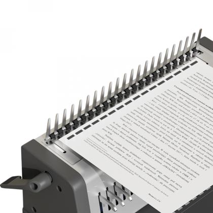 Перфобиндер Deli Plastic Binder T314 на пласт. пружину, сшивает до 450 лст., перфорирует 25 лст.