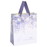 Пакет бумажный подарочный 18*23*10 см "Purple flowers", ламинированный