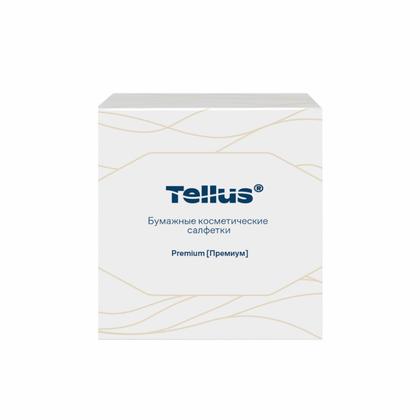 Салфетки Tellus Премиум для лица белые, 90шт/упак, в кубе