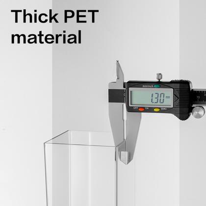 Карандашница "Deli" пласт., квадр., прозрачный