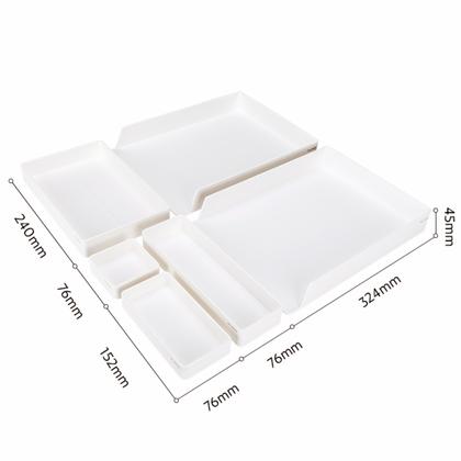 Органайзер настольный "Nusign" пласт., набор 6 шт, белый