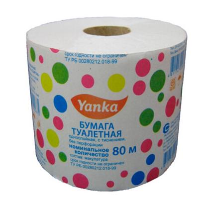 Бумага туалетная    со втулкой, 80м