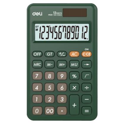 Кальк. карм. 12р. M120 Deli Easy зеленый, пласт., 115*68*10 мм