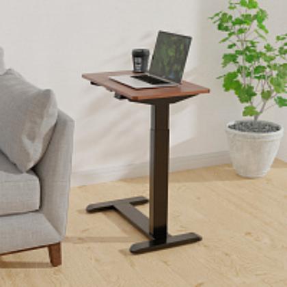 Стол с электроприводом одномоторный AOKE AK-MR-P20-C-BK+WN, цвет черный/темное дерево, (Well Desk Rest Wood)