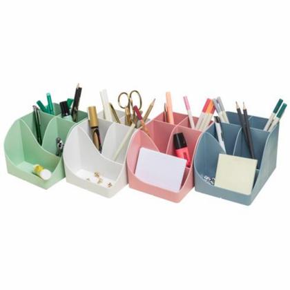 Подставка д/ручек "Autentik" пласт., 5 дел., шалфейно-зеленый