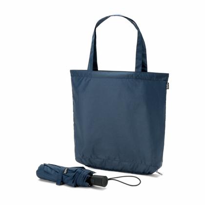 Зонт складной п/автомат. 53 см, ручка пласт. "Skylar" черный + сумка д/покупок, полиэстер