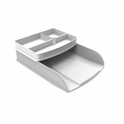 Подставка д/канц.мелочей “Autentik”, пласт., 3 дел., белый