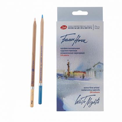 Карандаш акварельный "Белые ночи" набор 24 цв., в картонной коробке