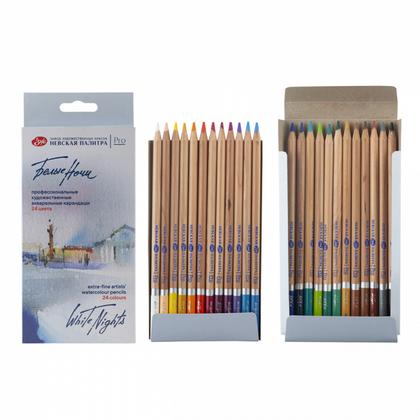 Карандаш акварельный "Белые ночи" набор 24 цв., в картонной коробке