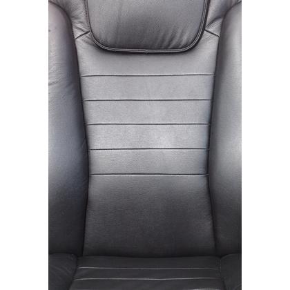 Кресло д/руководителя Бюрократ T-9923WALNUT нат. кожа, слоновая кость, крестов. металл/дерево