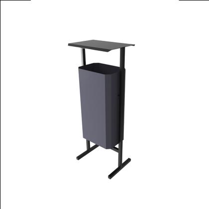 Урна уличная д/мусора 50л СТАНДАРТ метал., серый