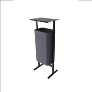 Урна уличная д/мусора 50л СТАНДАРТ метал., серый