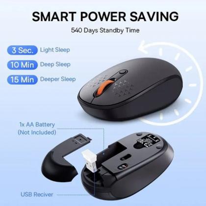 комп. мышь F01A (беспровод.оптич., USB) Frosted Gray Baseus