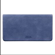 Еженедельник датир. А6 160*90 мм, 128 стр., тонир., лин. "Soft" мягк. обл. искусств. замша., синий 2026