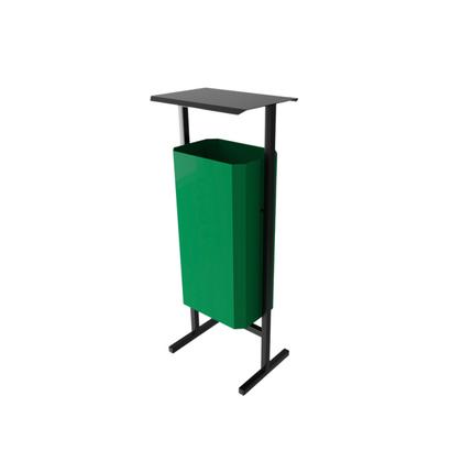 Урна уличная д/мусора 50л СТАНДАРТ метал., зелёный