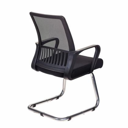 Кресло на полозьях Бюрократ MC-209 сетка/ткань, черный, металл хром