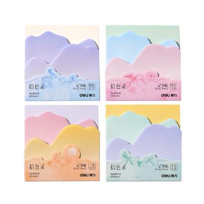 Бумага д/з на кл. осн. 115*80 мм "Deli" 20 л.*3 цв., ассорти пастель