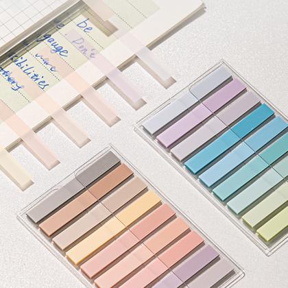 Закладки пласт. "Deli" 44*6 мм, 9 цв.*20 шт., ассорти пастель