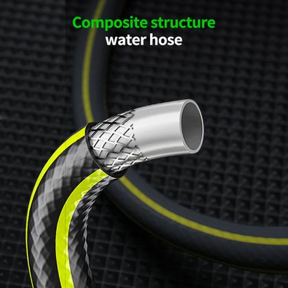 Шланг поливочный Deli GS EDL8072E-30 5/8" 30 м, 4-х слойный, серый/зеленый