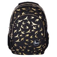 Рюкзак молодежный "Hash golden birds" полиэстер., уплот. спинка,чёрный