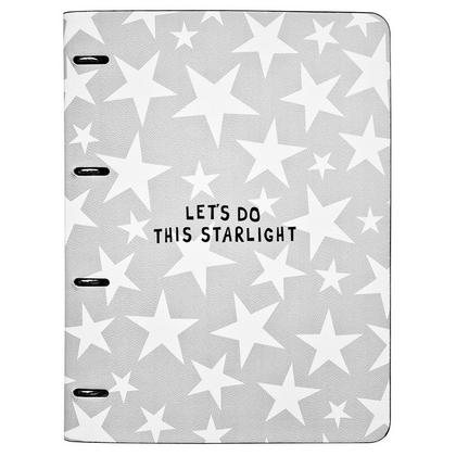 Тетрадь А4 120 л., клет. "Stars" на кольцах, картон