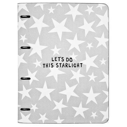Тетрадь А4 120 л., клет. "Stars" на кольцах, картон