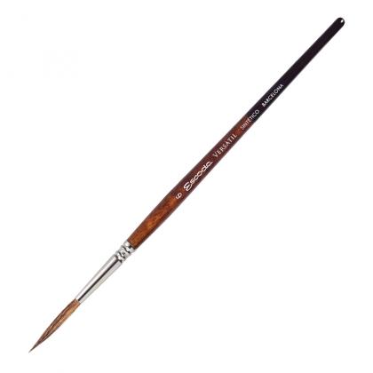 Кисть "Escoda Versatil Brush S/H " синтетика, темно-коричневый, круглая, №6