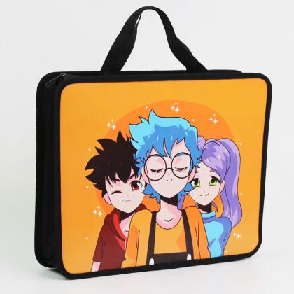 Папка д/тетрадей А4 "Back to school" молния, пласт., оранжевый