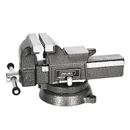 Тиски стальные поворотные с наковальней Deli YS EDL2905Z 5"-125мм