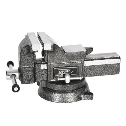 Тиски стальные поворотные с наковальней Deli YS EDL2905Z 5"-125мм