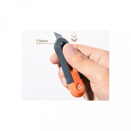 Нож строительный Deli HS HT4007C 80x25 мм, Soft Touch, оранжевый
