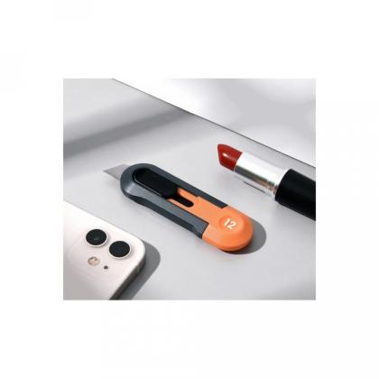 Нож строительный Deli HS HT4007C 80x25 мм, Soft Touch, оранжевый