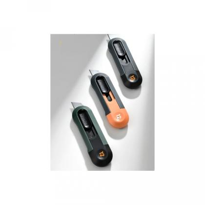Нож строительный Deli HS HT4007C 80x25 мм, Soft Touch, оранжевый