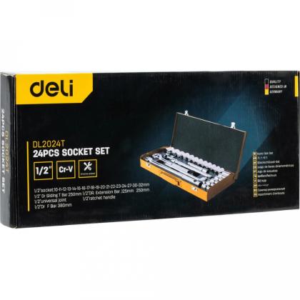 Набор головок торцевых Deli YS EDL2024T 24 предмета, кейс
