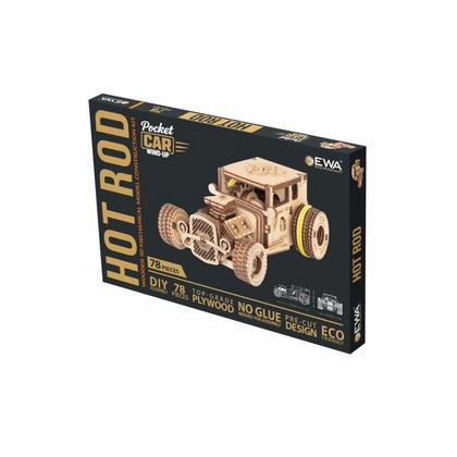Конструктор 3D "Хот Род", механический, деревянный