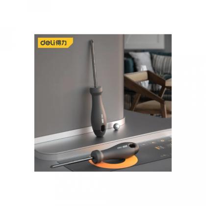 Отвертка Deli HS EHT1205 PH1*100 мм, Soft Touch, черный