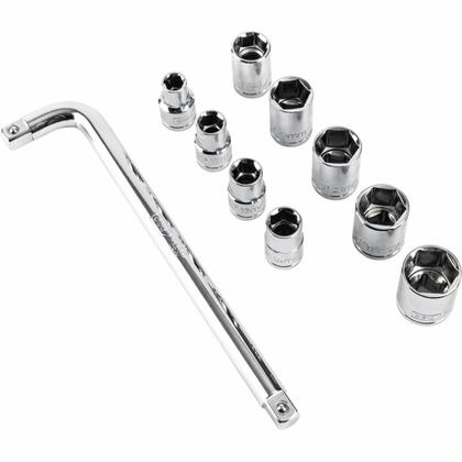 Набор головок торцевых Deli YS EDL2010T 10-24 мм, 1/2", 10 шт.