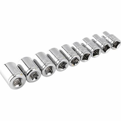Набор головок торцевых Deli YS EDL2010T 10-24 мм, 1/2", 10 шт.