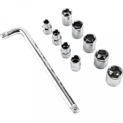 Набор головок торцевых Deli YS EDL2010T 10-24 мм, 1/2", 10 шт.
