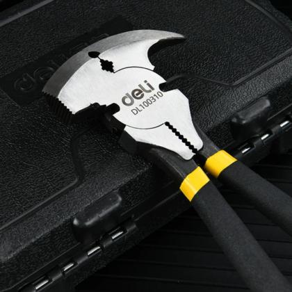 Плоскогубцы для проволочных заграждений Deli YS EDL100310 250мм 5-в-1 (молоток, кусачки, гвоздодер, зажим, обжим) 