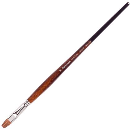 Кисть "Escoda Versatil Brush L/H " синтетика, темно-коричневый, плоская, №14