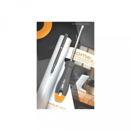 Отвертка двухсторонняя Deli HS HT1055C SL6, PH2*100 мм, Soft Touch, оранжевый