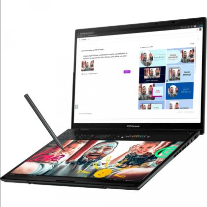 Ноутбук ASUS Zenbook Duo/ UX8406CA-QL080W/ U7-255H/ 14 FHD OLED 16:10 400nits 120HZ Touch/ UMA/ 16GB/ 1TB/ W11H/ noODD/ Basalt Gray ноутбук