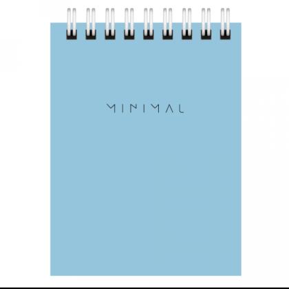 Блокнот А7 75*105 мм, 40 л., в клетку "Minimal Pastel" спираль сверху, обл. картон, ассорти пастель