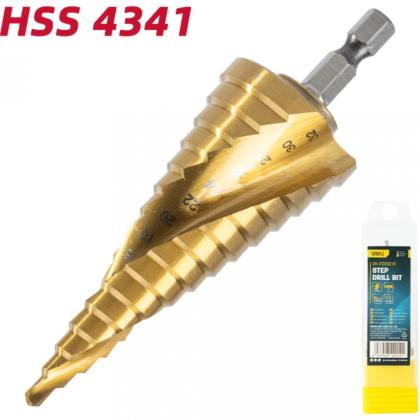 Сверло ступенчатое Deli YS EDH-JTZ032-E1 4-32 мм, TiN