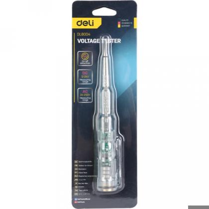 Тестер напряжения Deli YS EDL8004 24 -250 В, прозрачный